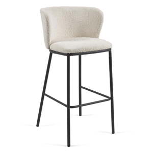 Bijela barska stolica (visine sjedala 75 cm) Ciselia – Kave Home