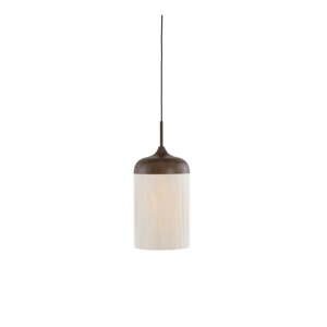 Tamno smeđa viseća svjetiljka s tekstilnim sjenilom ø 16 cm Dania – Light & Living