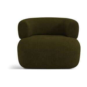 Zelena fotelja od bouclé tkanine Jenny – Micadoni Home