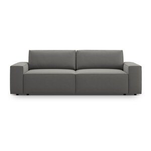 Svijetlo siva baršunasti sklopiva/s prostorom za odlaganje sofa 247 cm Jodie – Micadoni