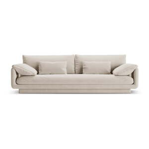 Bijela baršunasti sofa 250 cm Torino – Micadoni