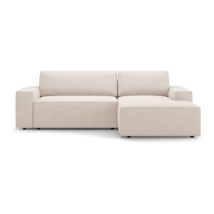 Bež sklopiva kutna garnitura od bouclé tkanine (s desnim kutom) Jodie – Micadoni Home