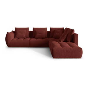 Crvena kutna garnitura (s desnim kutom) Bloom – Micadoni Home