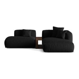 Crna kutna garnitura (s desnim kutom) Martina – Micadoni Home