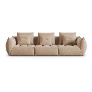 Bež baršunasti sofa 332 cm Bloom – Micadoni