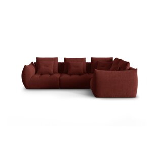 Crvena kutna garnitura (s desnim kutom) Bloom – Micadoni Home