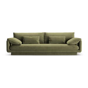 Svijetlo zelena baršunasti sofa 250 cm Torino – Micadoni
