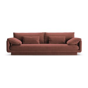 Ružičasta baršunasti sofa 250 cm Torino – Micadoni