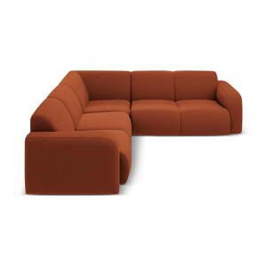 Smeđa kutna garnitura od bouclé tkanine (promjenjiva) Molino – Micadoni Home