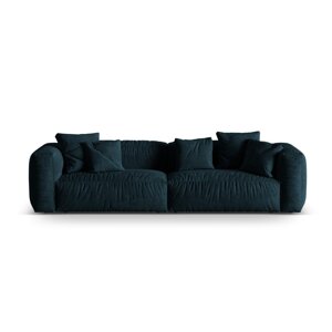 Tamno plava baršunasti sofa 320 cm Martina – Micadoni