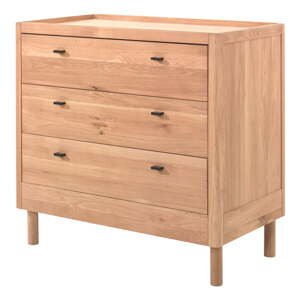 Dječja komoda od punog hrasta u prirodnoj boji 100x95x55 cm Forrest – Vipack