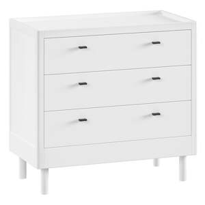 Bijela dječja komoda od masivne bukve 100x95x55 cm Forrest – Vipack