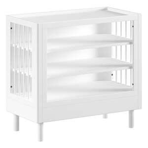 Bijela dječja komoda od masivne bukve s promjenjivim stolom 100x95x55 cm Forrest – Vipack