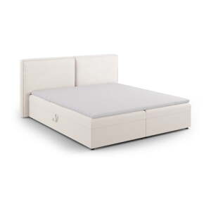 Krem boxspring krevet s prostorom za odlaganje 160x200 cm Arendal – Cosmopolitan Design