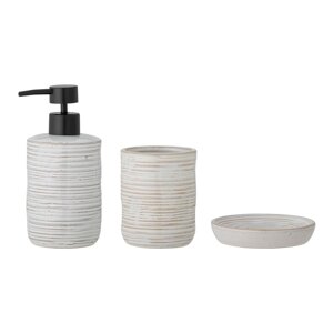 Krem set pribora za kupaonicu od kamenine Winta – Bloomingville
