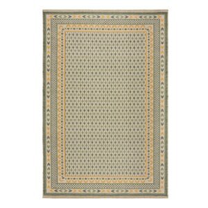 Zeleni tepih od mješavine jute 200x290 cm Mara Jute Border – Flair Rugs