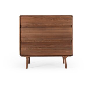 Smeđa komoda od punog oraha 90x90x45 cm Fawn – Gazzda