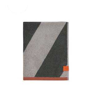 Kaki zeleni ručnik od organskog pamuka od frotira 50x90 cm Diagonal – Mette Ditmer Denmark