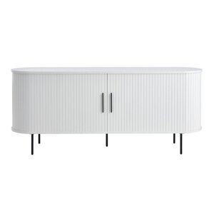 Bijela komoda s kliznim vratima 180x76x45 cm Nola – Unique Furniture