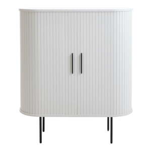 Bijeli ormarić s kliznim vratima 100x118x40 cm Nola – Unique Furniture