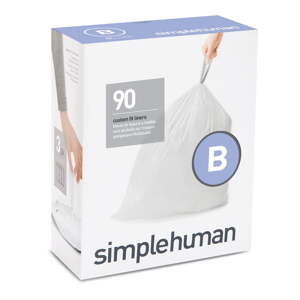 Vreće za smeće s trakom za zatezanje 90 kom 6 l B – simplehuman