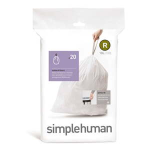 Vreće za smeće s trakom za zatezanje 20 kom 10 l R – simplehuman