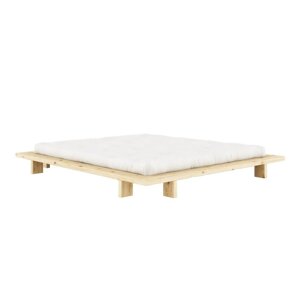 Bračni krevet od borovine s letvicama u prirodnoj boji 180x200 cm Japan – Karup Design