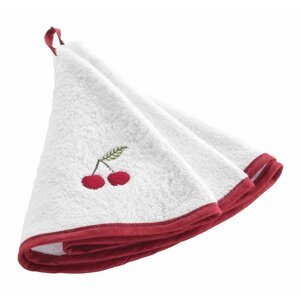 Crveni/bijeli pamučan ručnik od frotira 60 cm Cerisette – douceur d'intérieur