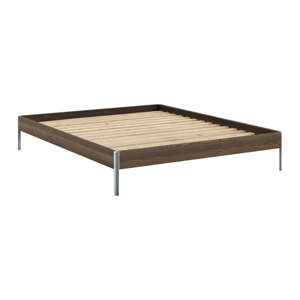 Smeđi bračni krevet od masivnog bora s podnicom 160x200 cm Core – Karup Design