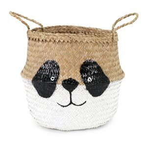 Bijela/u prirodnoj boji dječja kutija za pohranu od morske trave ø 25x24 cm Panda – Compactor