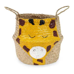 Žuta /u prirodnoj boji dječja kutija za pohranu od morske trave ø 30x28 cm Giraffe – Compactor