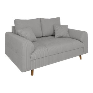 Svijetlo siva sofa od samta 150 cm Ariella – Ropez