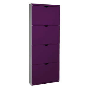 Ljubičasti metalni preklopni ormarić za cipele 51x138x16 cm – Household Pleasure