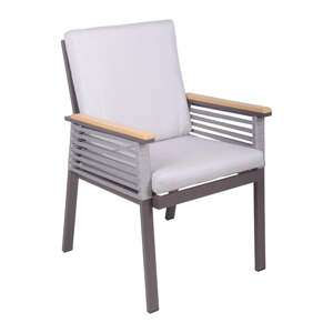 Svijetlo siva metalna vrtna fotelja Denia – Garden Pleasure