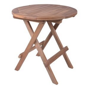Okrugao vrtni stol od masivne tikovine ø 50 cm Luang – Garden Pleasure