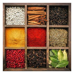 Staklena slika 30x30 cm Spices Box – Styler