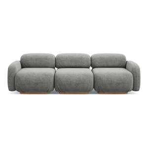 Siva sofa od bouclé tkanine 270 cm Ailani – Makamii