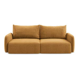 Narančasta sklopiva/s prostorom za odlaganje sofa 238 cm Kalena – Makamii