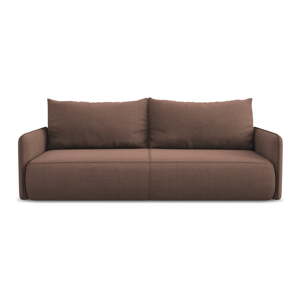 Ružičasta sklopiva/s prostorom za odlaganje sofa 216 cm Nanea – Makamii