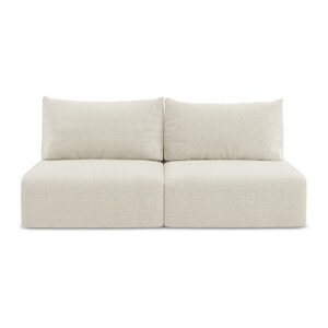 Krem sklopiva/s prostorom za odlaganje sofa 216 cm Kalena – Makamii