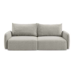 Svijetlo siva sklopiva/s prostorom za odlaganje sofa 238 cm Kalena – Makamii