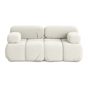 Bijela baršunasti sofa 190 cm Lokua – Makamii