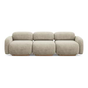 Bež sofa od bouclé tkanine 270 cm Ailani – Makamii