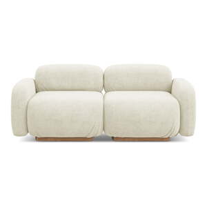 Krem sofa od bouclé tkanine 190 cm Ailani – Makamii