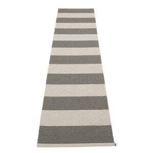 Antracitno siva/krem unutarnja i vanjska staza 70x300 cm Bob Charcoal Linen – Pappelina