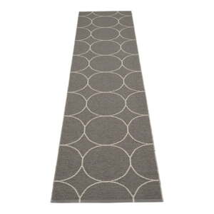 Tamno siva unutarnja i vanjska staza 70x300 cm Boo Charcoal Linen – Pappelina