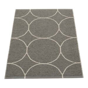 Tamno sivi unutarnji i vanjski tepih 70x100 cm Boo Charcoal Linen – Pappelina