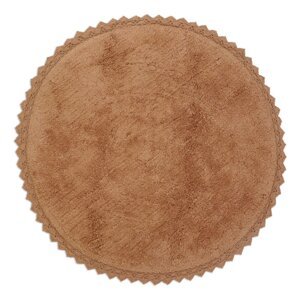 Ciglasti periv/ručno rađen pamučan okrugao tepih ø 110 cm Perla Toffee – Nattiot
