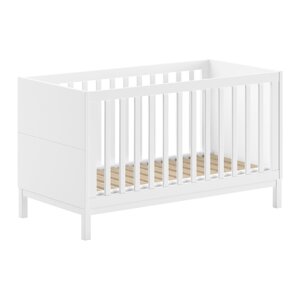 Bijeli dječji krevet od masivnog bora 70x140 cm Eva – Vipack