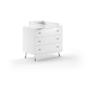 Bijela dječja komoda s promjenjivim stolom 100x100x74 cm Billy – Vipack